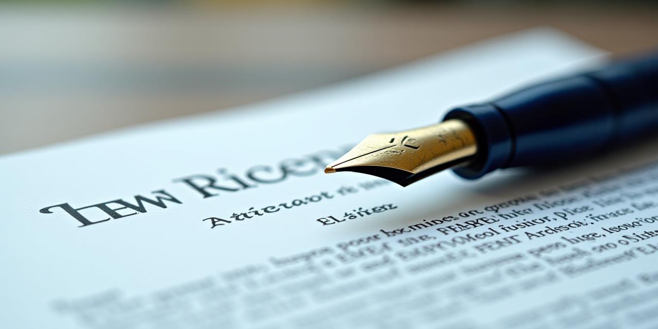 Close up of a fountain pen signing a formal commercial contract